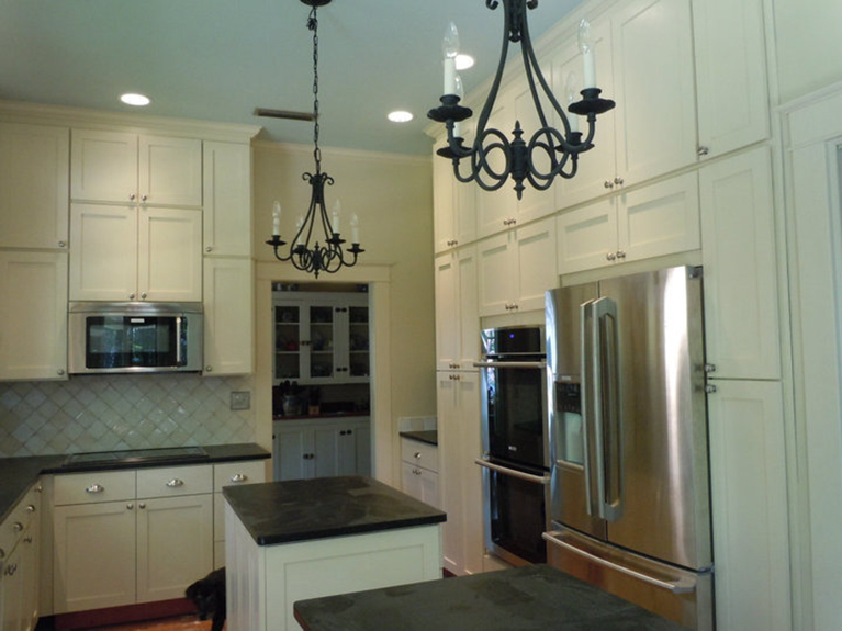 Floor-to-ceiling cabinets are one of the hot kitchen trends.