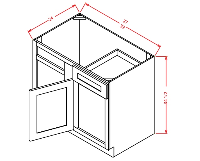 36 blind corner shop base cabinet