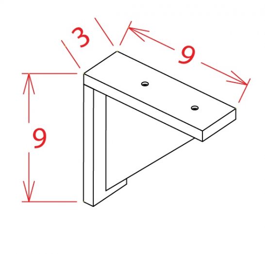 CB9 9 inch Corbel Shaker White