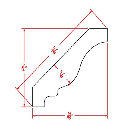 CM8 Crown Molding Shaker Sandstone