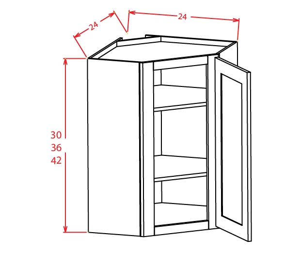 24 inch shop corner wall cabinet