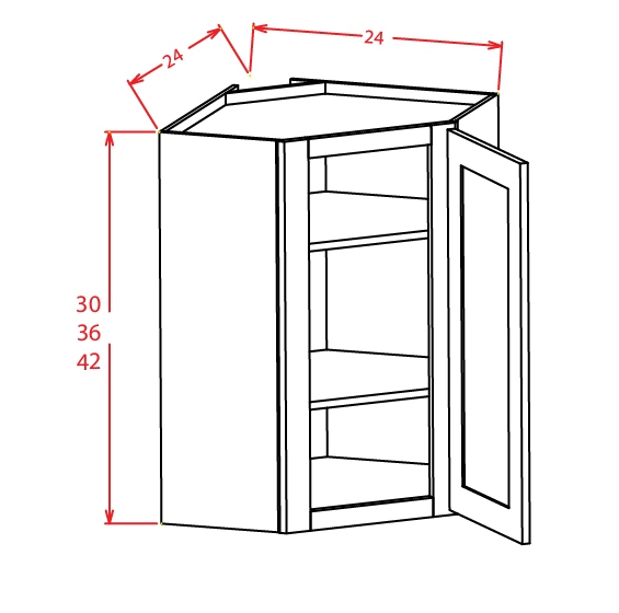 CS DCW2436 Diagonal Corner Wall Cabinets 24 inch