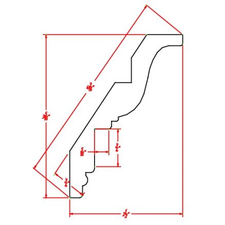 ICM Inset Crown Molding Cambridge Sable