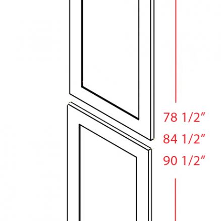 TDEP2490 Tall Decorative End Panel 24 inch by 90 inch Shaker White