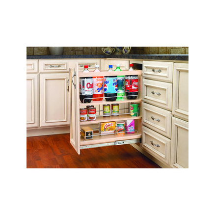 Rev A Shelf 448 BDDSC 5C 5 inch Door/Drawer Base Soft Close Cabinet Organizer
