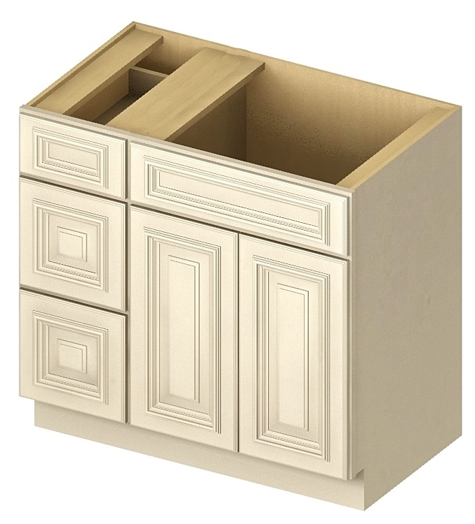 Cw V3021dl Vanity Combo Bases Drawers Left 30 Inch Cabinetcorp