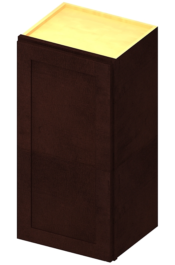SE-W1230 - 30" High Wall Cabinet-Single Door - 12 inch - Shaker Espresso Wall Cabinets | CabinetCorp