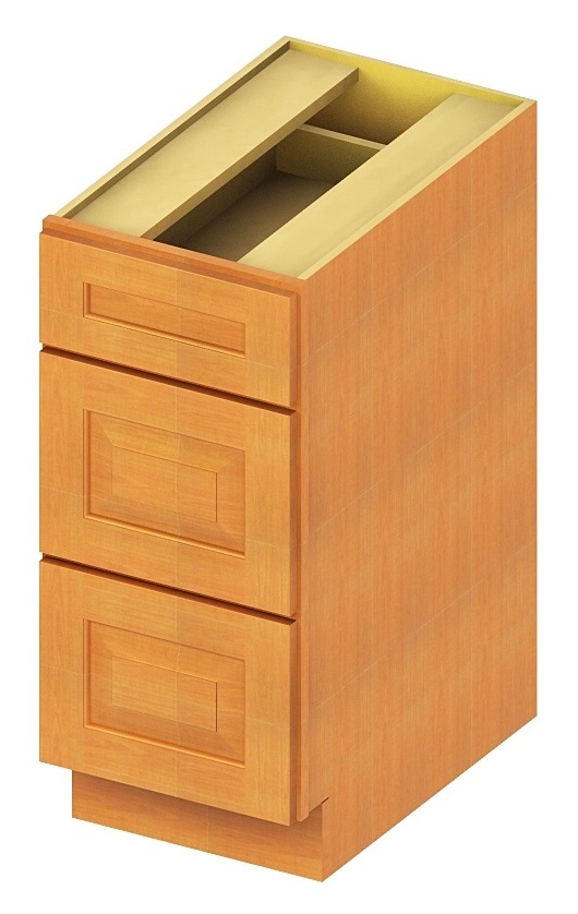 svt-3vdb18 - 3 drawer vanity base cabinet 18 inch