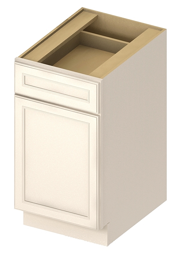 yw-b12 - single door single drawer bases - 12 inch