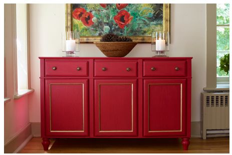 Making a sideboard from cabinets is one of the creative ideas for cabinets in the home. 