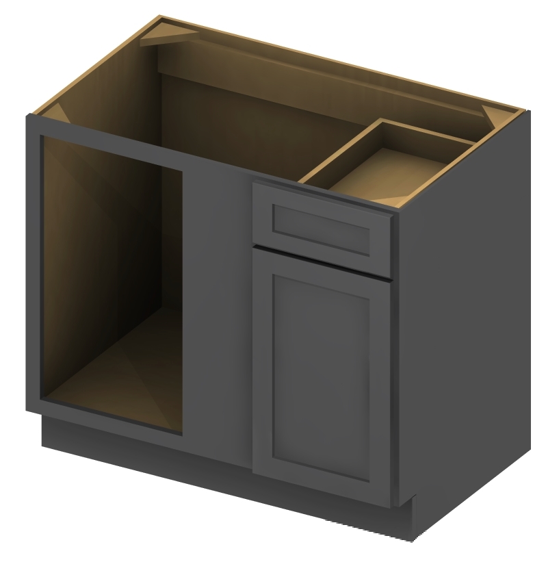 BBC36 Blind Base 36 inch Shaker Gray 1