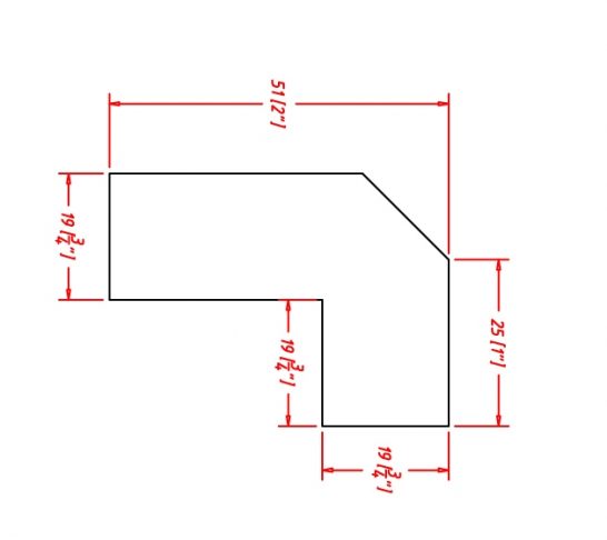 ALRM Angle Light Rail Molding Shaker Gray