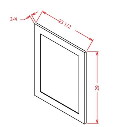 BDEP Base Decorative End Panel Shaker Gray