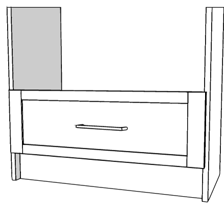 White Extra Drawer Tall 30"