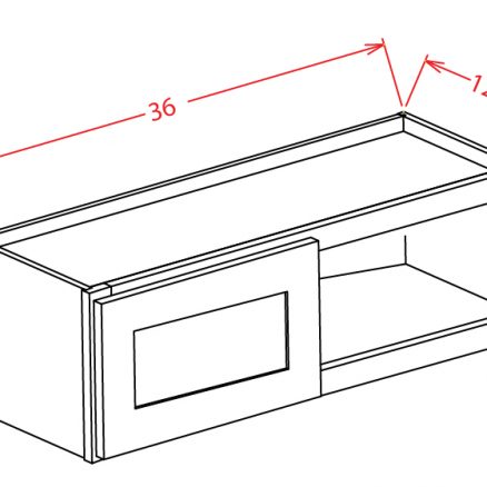 W3612 Bridge Cabinet 36 inch by 12 inch Tacoma White