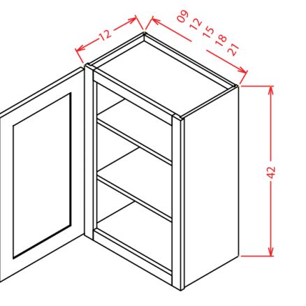 W1842 Wall Cabinet 18 inch by 42 inch Tacoma White