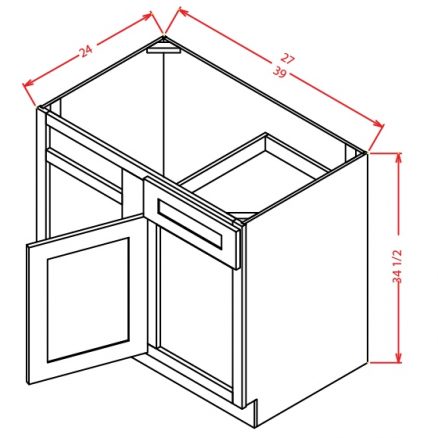 BBC36 Blind Base Cabinet 36 inch Tacoma White