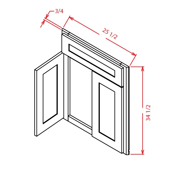Sd Dcsf42 Sink Base Diagonal Sink Front 26 25 Inch Cabinetcorp