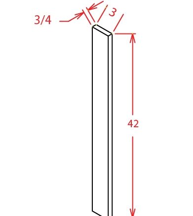 F342 Wall Filler 3 inch Wide Tacoma White
