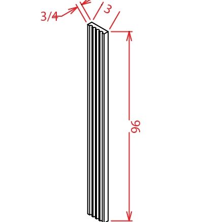 FF396 Fluted Tall Filler 3 inch Wide Shaker Dusk