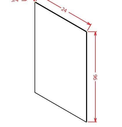 S2496 Shelf Board Tacoma White