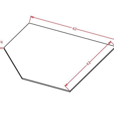 SBF4242 Diagonal Corner Sink Base Floor Shaker Dusk