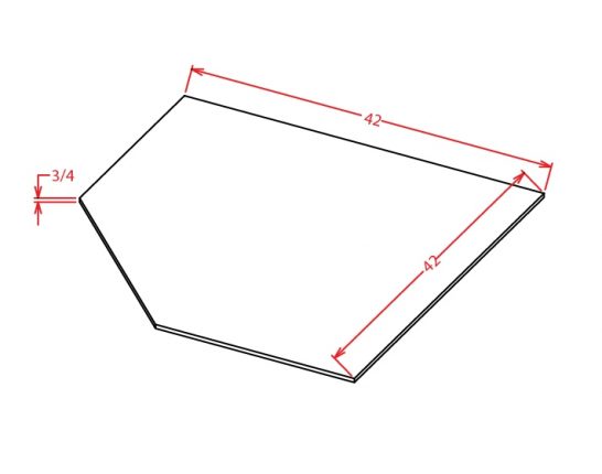 SBF4242 Diagonal Corner Sink Base Floor Shaker Dusk