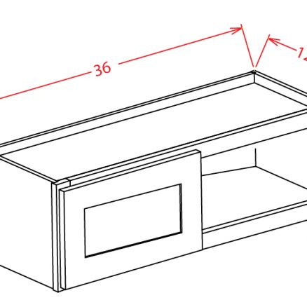 W3612 Bridge Cabinet 36 inch by 12 inch Tacoma Dusk