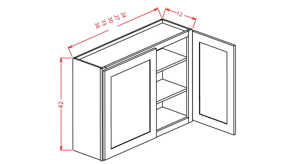 W3042 Wall Cabinet 30 inch by 42 inch Tacoma Dusk 1 W3042 Wall Cabinet 30 inch by 42 inch Tacoma Dusk