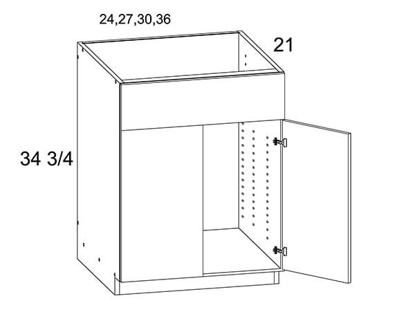 Mgw Vs27 Two Door Vanity Sink Base Cabinet 27 Inch Cabinetcorp