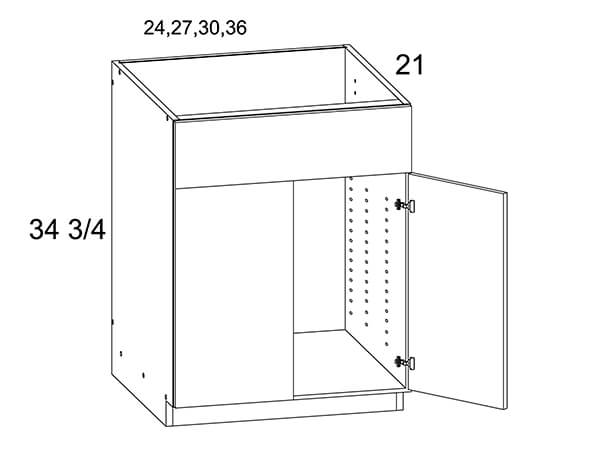 Mgw Vs27 Two Door Vanity Sink Base Cabinet 27 Inch Cabinetcorp