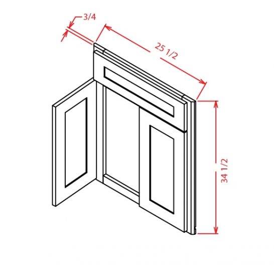 DCSF42 Diagonal Corner Sink Base Front Tacoma Dusk