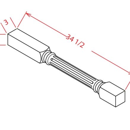 FLDL 3 inch Fluted Decorative Leg Tacoma Dusk