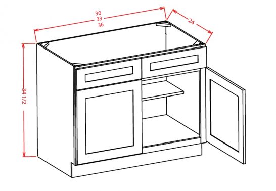 SB36 Sink Base Cabinet 36 inch Tacoma Dusk