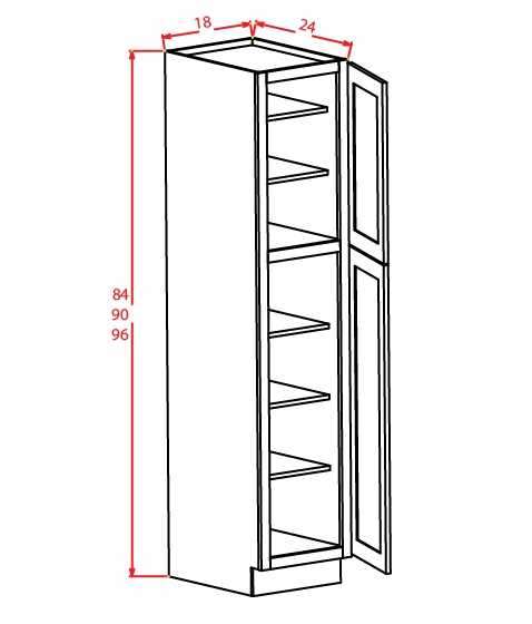 Smw U189024 Utility Cabinets With Two Doors 96 Inch Cabinetcorp