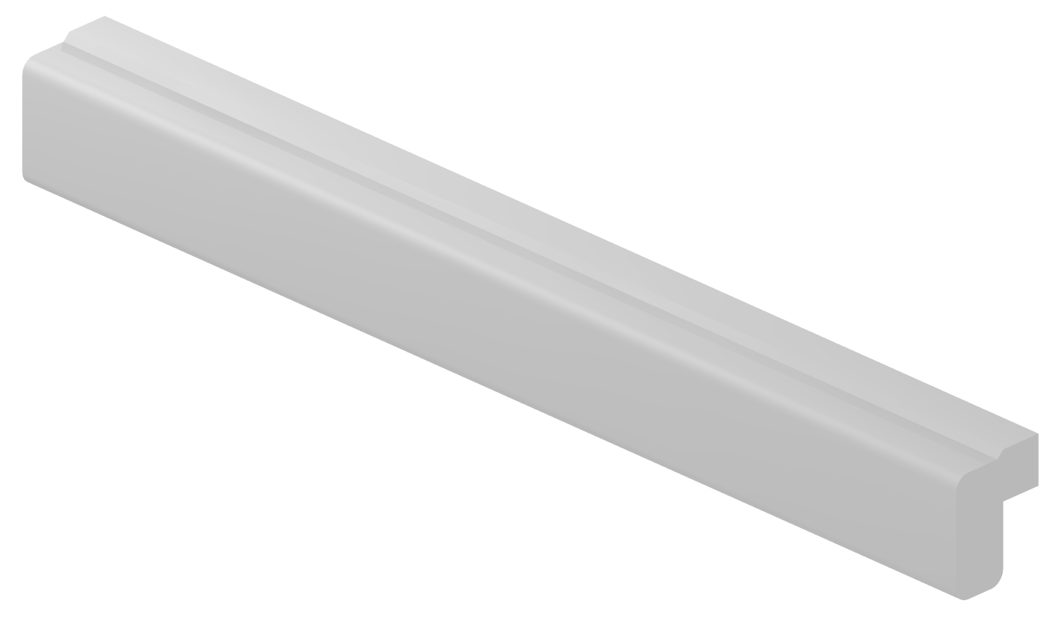 SALRM MoldingLight Rail Molding 96 inch Shaker Antique White