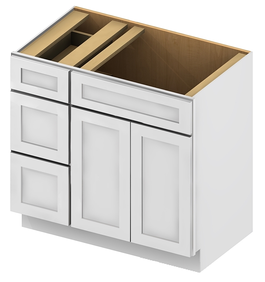 Sa V3021dl Vanity Combo Bases Drawers Left 30 Inch Cabinetcorp