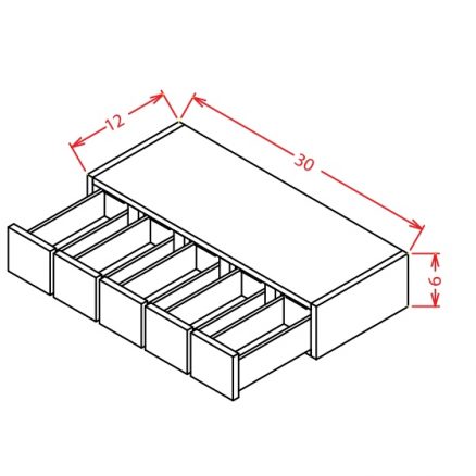 WSD630 Wall Spice Drawer Shaker Antique White