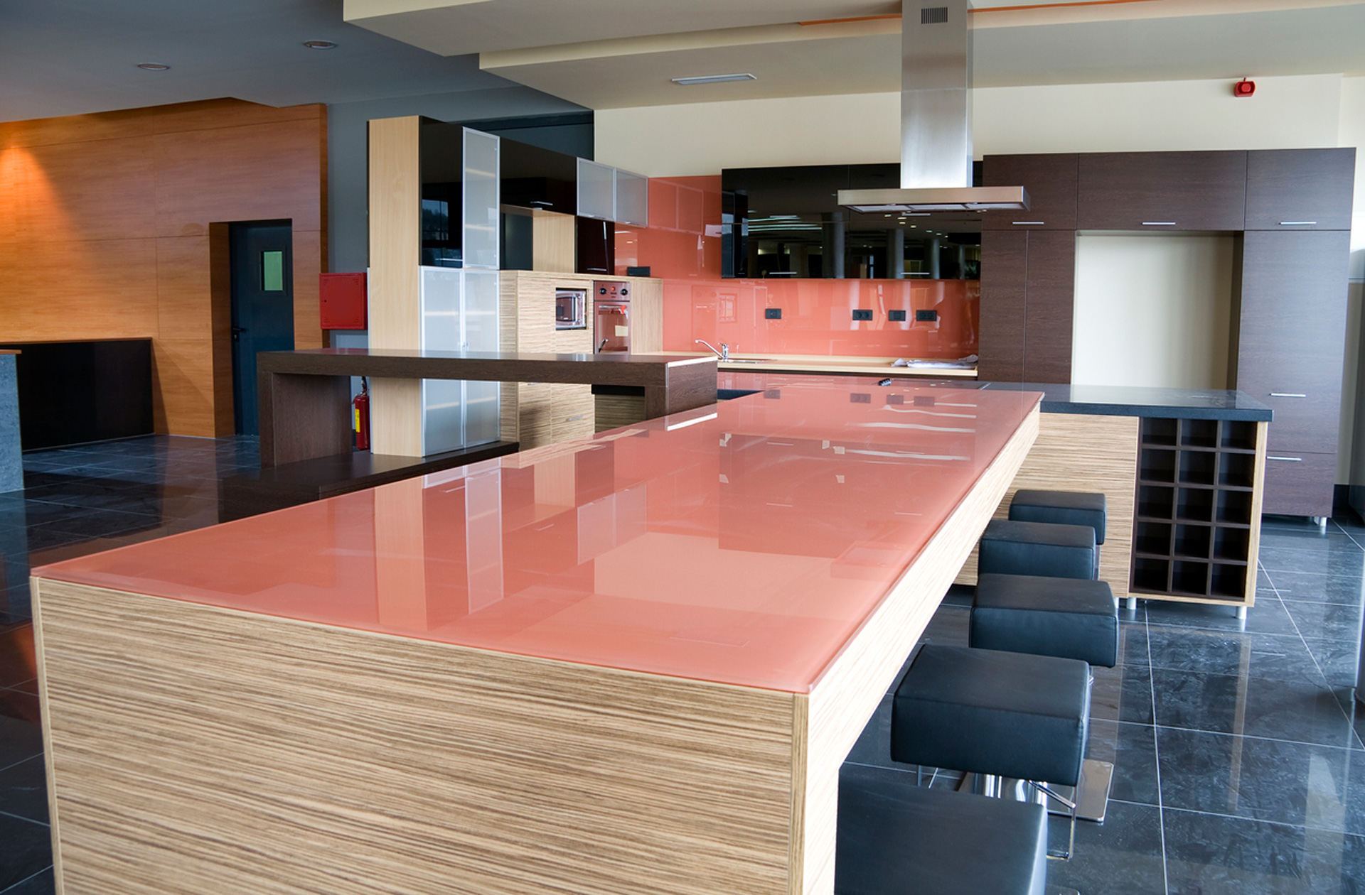 Glass countertop