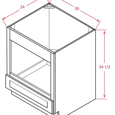 Base Microwave 30" Shaker White