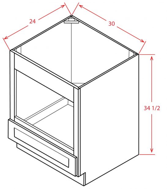 Base Microwave 30" Shaker White