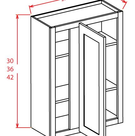 WBC2742 Wall Blind Cabinet 27 inch by 42 inch Shaker Antique White