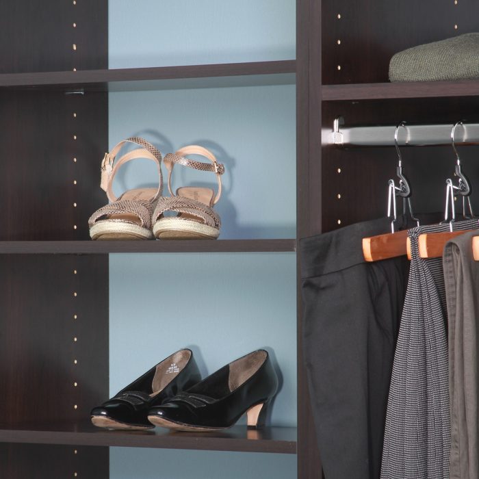 Espresso Closet Half Hang Shelf