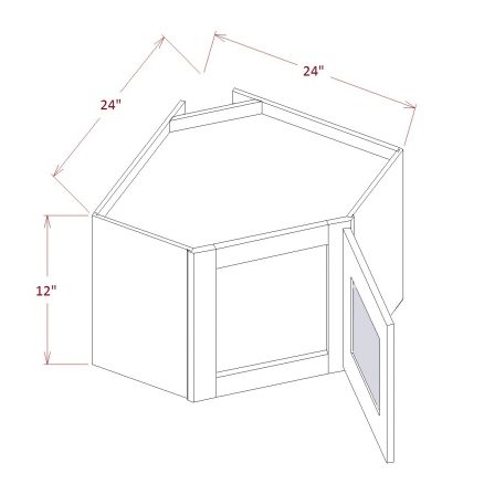 SA-DCW2412GD - Diagonal Corner Stacker Wall Cabinets - 24 inch