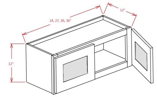 SA-W3612GD - Double Door Stacker Wall Cabinet - 36 inch