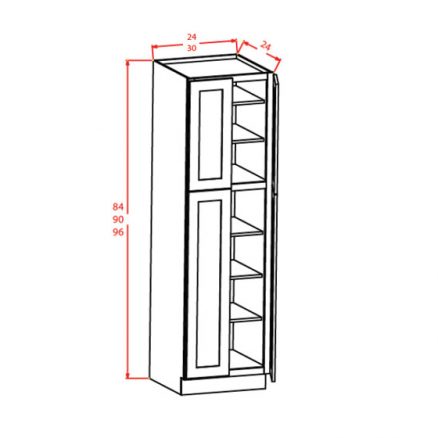 CW-U309024 - Utility Cabinets With Four Doors - 30 inch