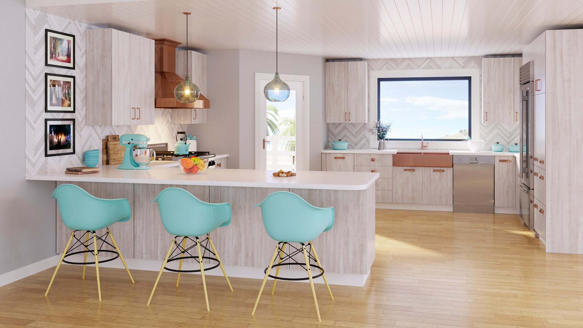 How do you create a minimalist kitchen?