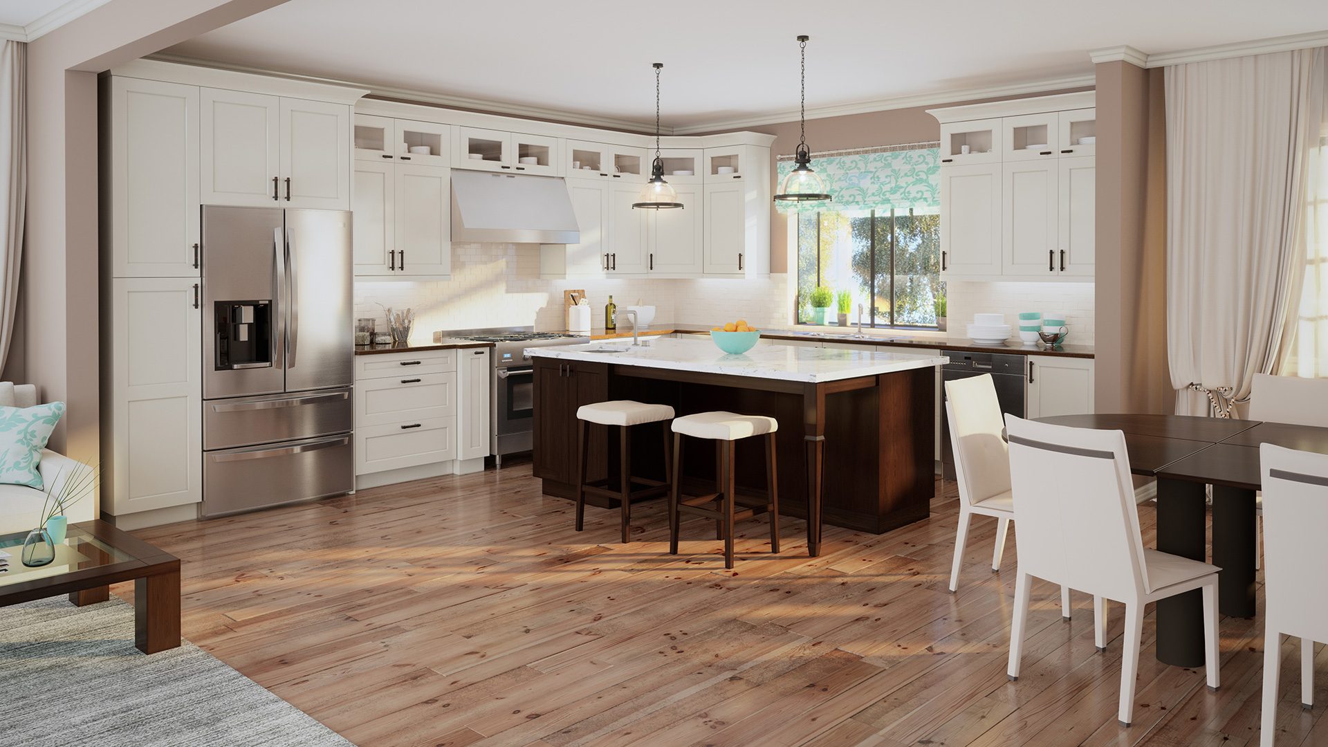 Shaker cabinets for a classic kitchen  