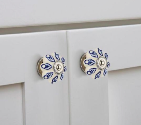 White kitchen hardware