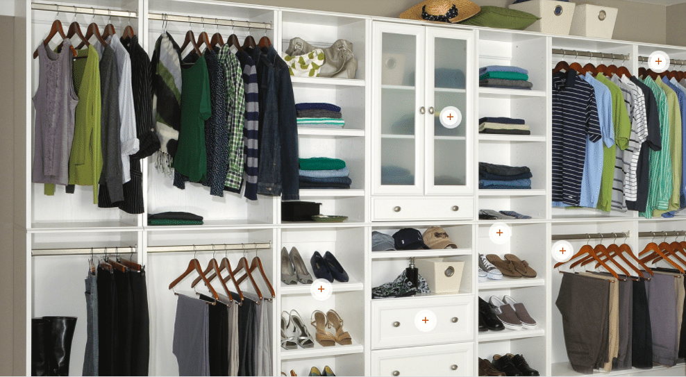 Closet systems organize a basement too